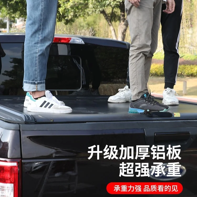 Roll Up Tonneau Cover For Great Wall Poer Ranger Raptor F150 Pickup Truck Bed Crossbar Platform