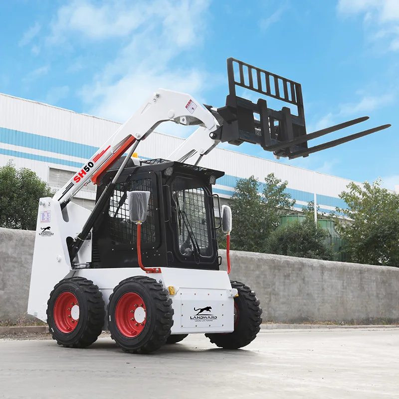 EPA EURO5 Wholesale Mini Skid Steer Loader 2500kg Small Wheel Mini Loader 1 Ton China Mini Skid Steer Loader do użytku domowego Dostosowane