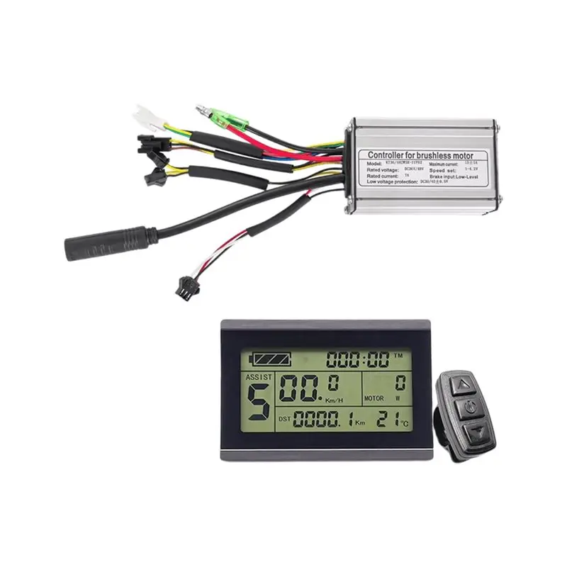 DTA4-For E-Bike Accessories 350W 17A KT Controller Brushless Motor+ KT-LCD3 Display Kit For Electric Bike Modification Repair