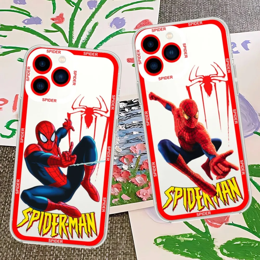 Samsung用漫画ケース,スパイダーマン,s21,s22,s23,plus lite,ウルトラ,透明ボーダーシェル用