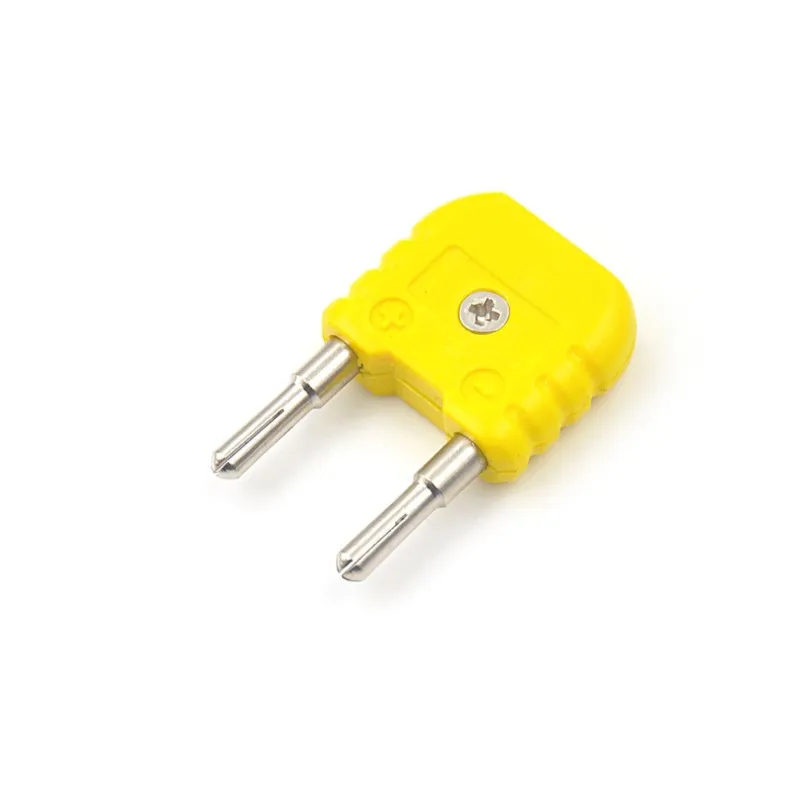 1Pcs Mini K Type To Round Banana Plug Thermometer Yellow K-Type Thermocouple Adapter Wholesale Banana Plug Thermometer Wholesale