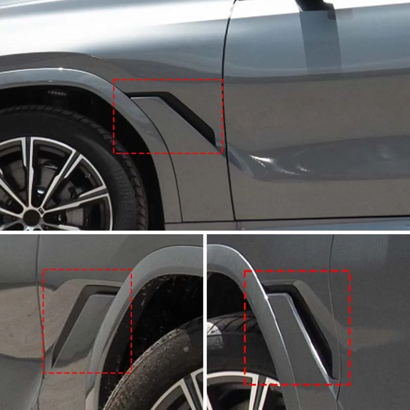 

2Pcs ABS carbon fiber For BMW X6 G06 2020-2025 Car side fender fender ventilation board sticker exterior protection accessories