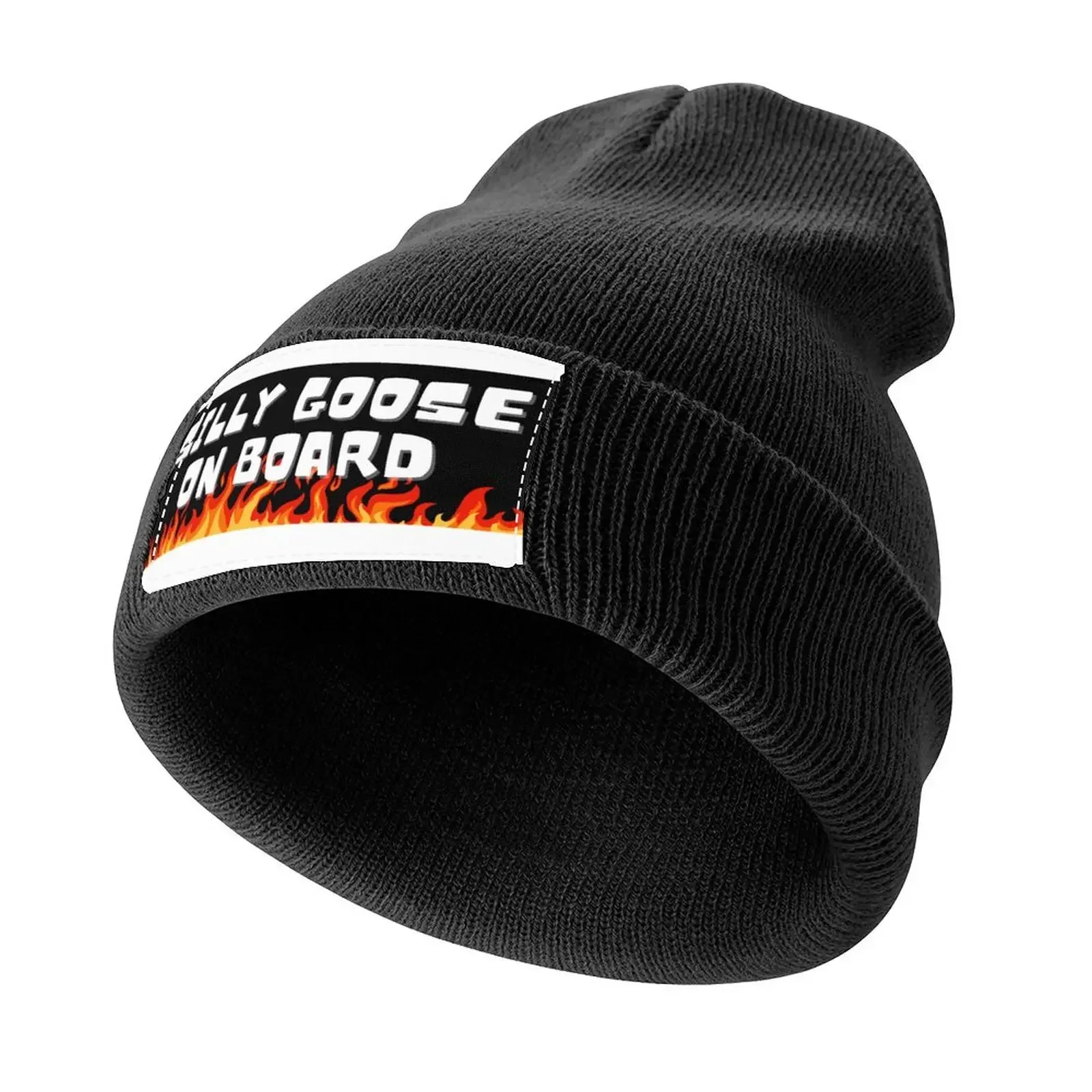 

Silly Goose on Board Bumper Sticker Knitted Cap Hood Kids Hat funny hat Caps For Men Women's