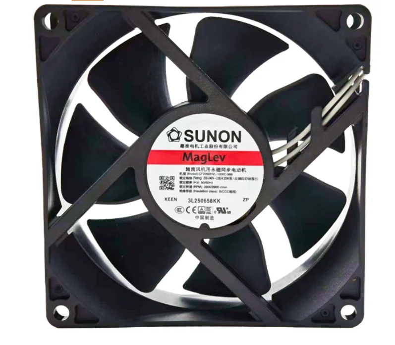 

SUNON CF2092HVL-1000C-999 AC 220V 92x92x25mm 2-Wire Server Cooling Fan
