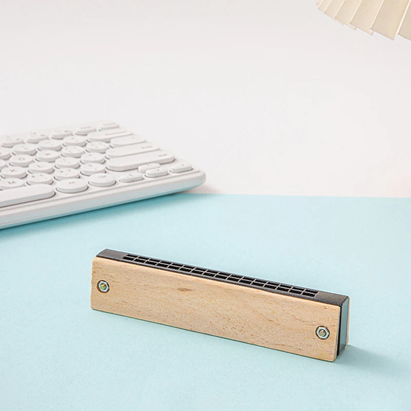 Armónica para niños, armónica diatónica de 16 agujeros, arpa de órgano bucal de madera, instrumento Musical de juguete para principiantes profesionales, niños y niñas