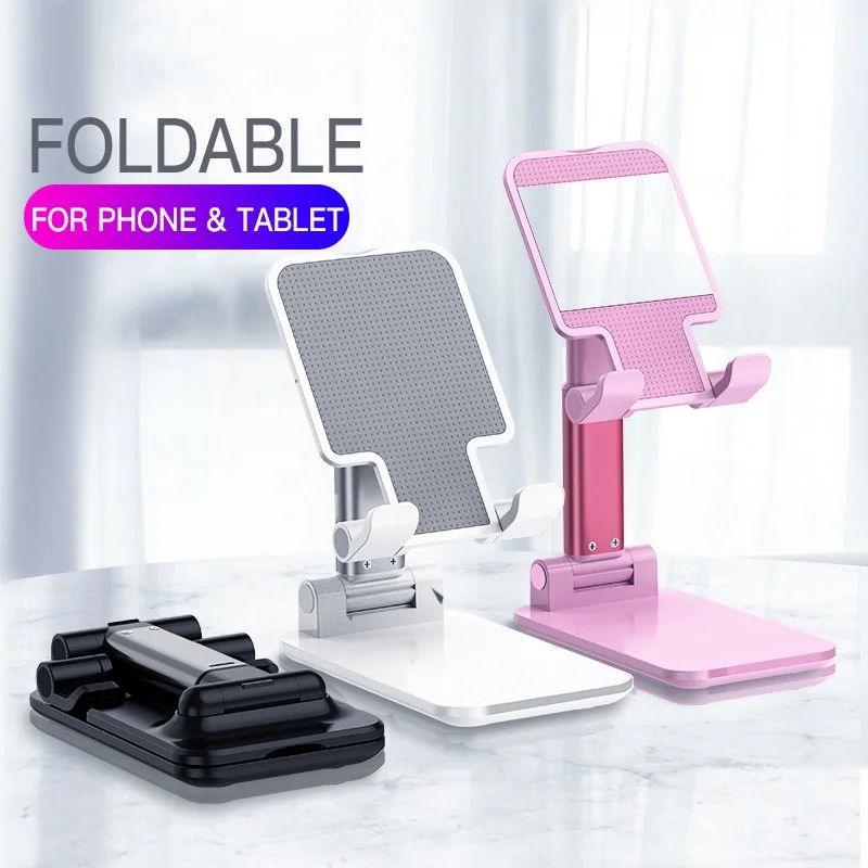 Universal Foldable Metal Desk Moblie Phone Holder Adjustable Cell Phone Stand Soporte Movil Support Telephone Tablet