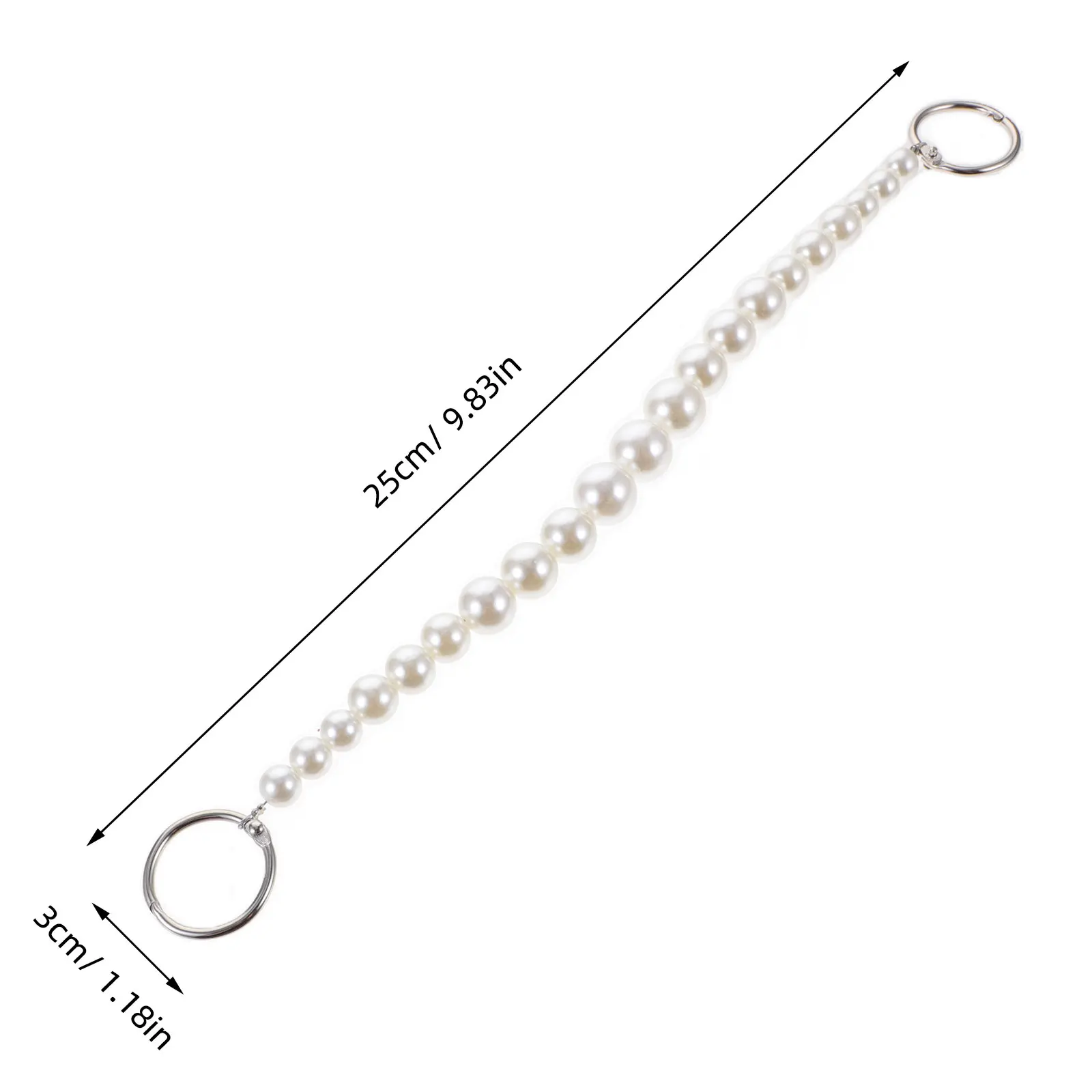

2pcs Pearl Shoe Chain K1605 Size Lightweight Decorative Bow Acrylic Shoelace Replacement For Women Shoes Accessories