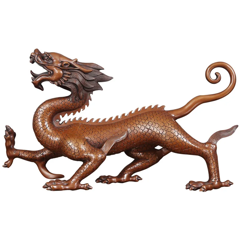 

Qinglong, White Tiger, Xuanwu, Suzaku, Copper Four Divine Beasts Ornament Home Crafts