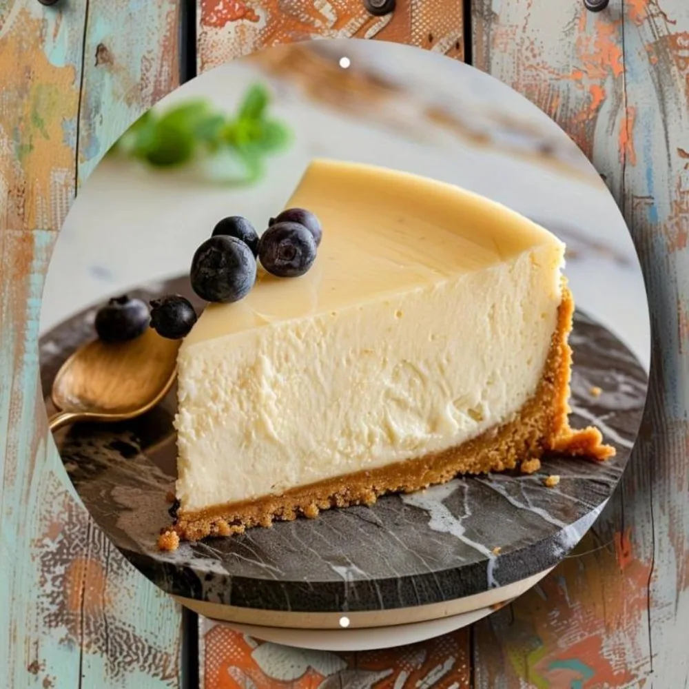 Letrero redondo de aluminio estilo Nueva York para pastel de queso, diseño plano 2D, decoración moderna de alimentos para cocina, restaurante, 1 unidad