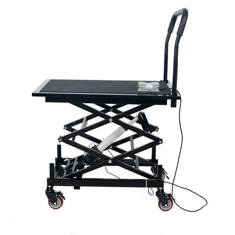 Electric lift stool Mobile push rod lift table Scissor fork lift platform
