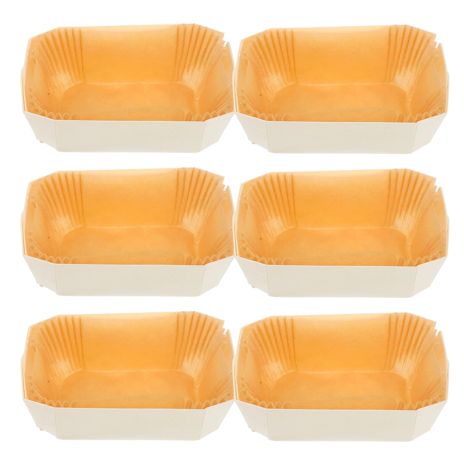 

6pcs Bread Mold Nonstick Toast Pan Baking Molds Bake Container Paper Tins Multipurpose Storage Pans Kitchen Baking Tools Even
