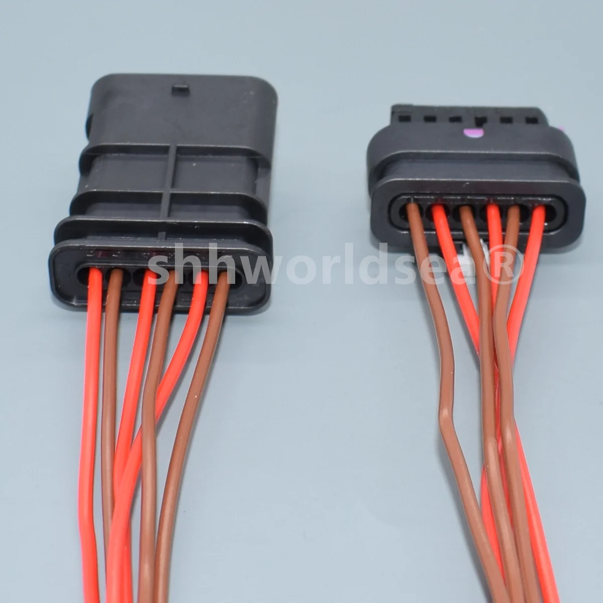 Shhworldsea 6 دبوس مسرع خنق الاستشعار موصل سيارة الخلفية الذيل مصباح مكبح التوصيل 4F0 973 706 1-1718646-1 1-1718806-1