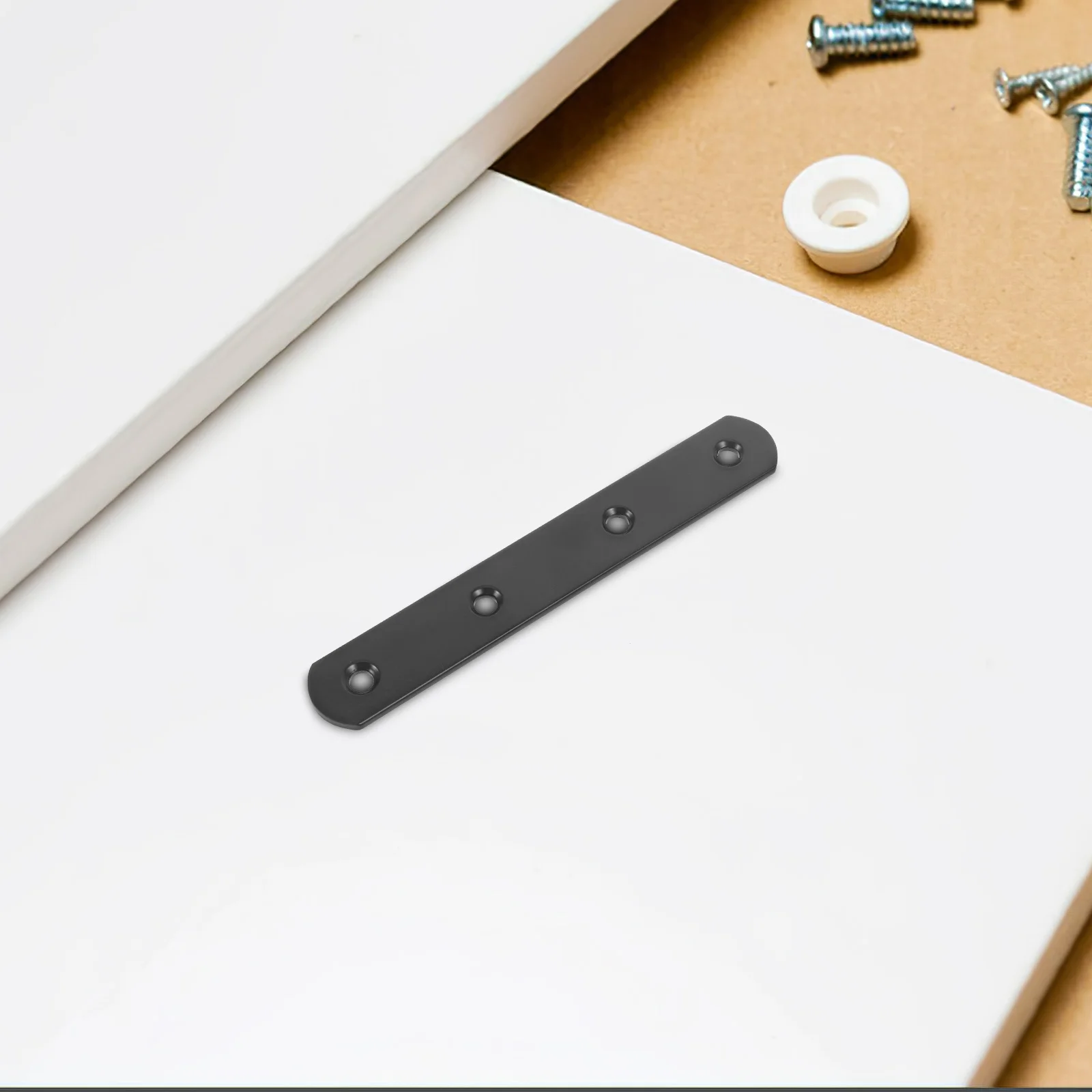 4 قطعة الأقواس المستقيمة الثقيلة ربط لوحات ل سياج خشبي الرف إصلاح الأقواس المعدنية المسطحة عمود السياج المعدني يدعم