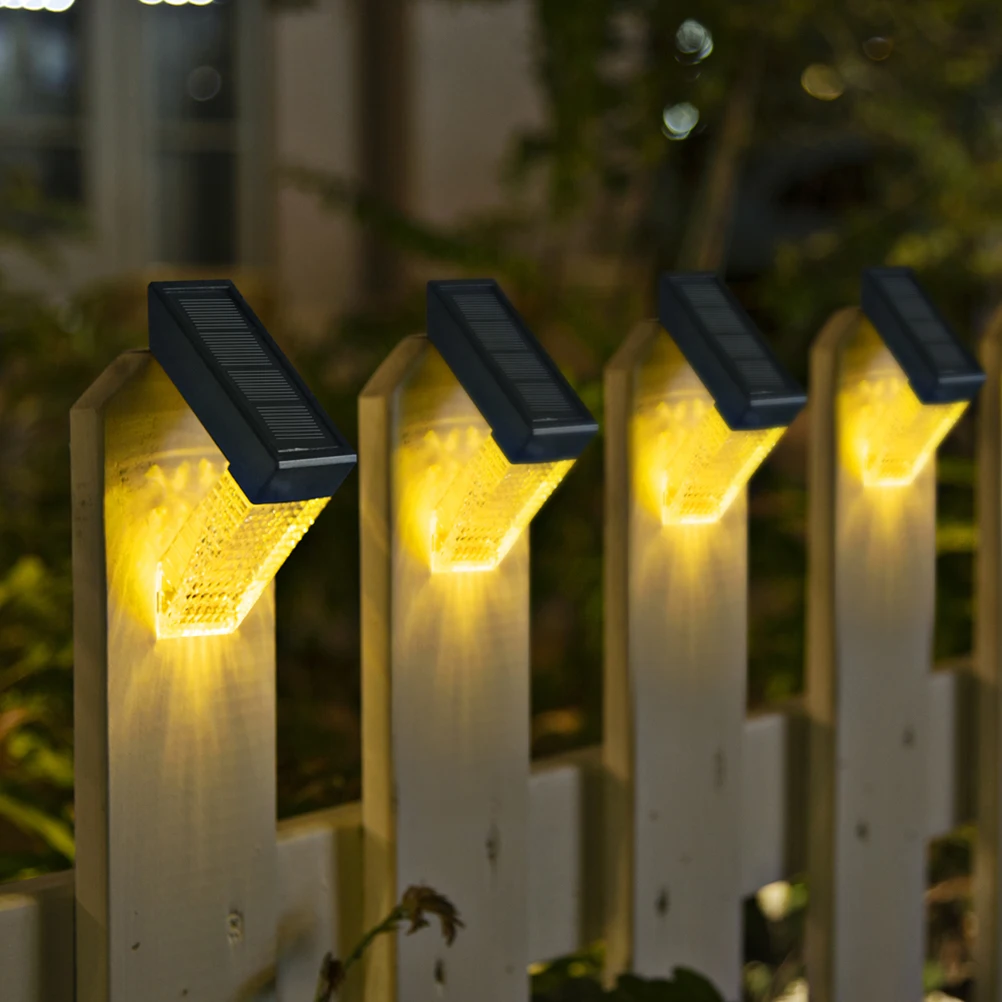 

Solar Step Light Outdoor Waterproof Fence Lamp for Stairs Pathway Solar Powered ABS PC Material Patio Decorative Long Lasting