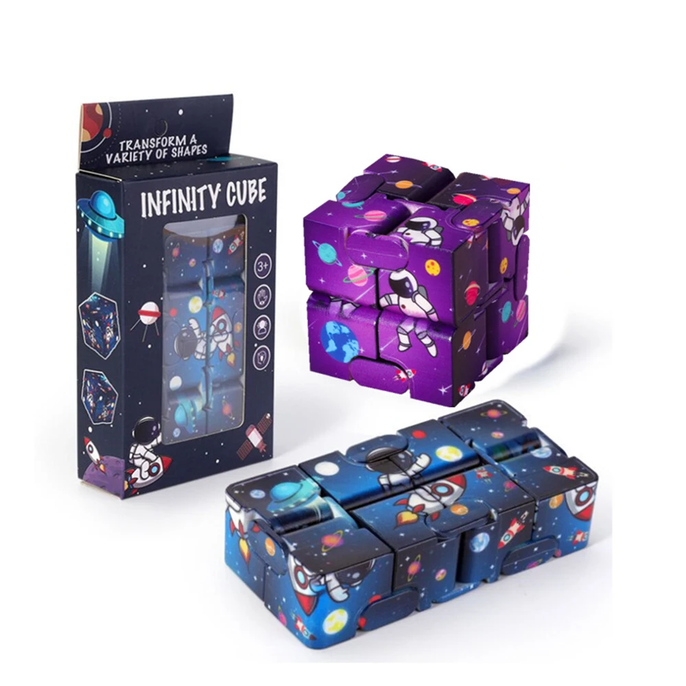 Space Astronaut Infinity Flipping Magic Square Second Order Game Anti Anxiety Relief Stress Decompression Puzzle Toy Kids Gift