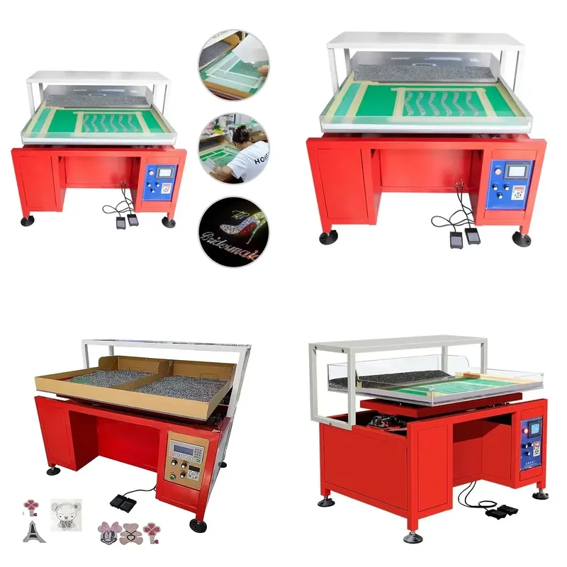 for Automatic Rhinestone Scrubbing and Shaking Machine Custom Pattern Design Fabric Heat Transfer