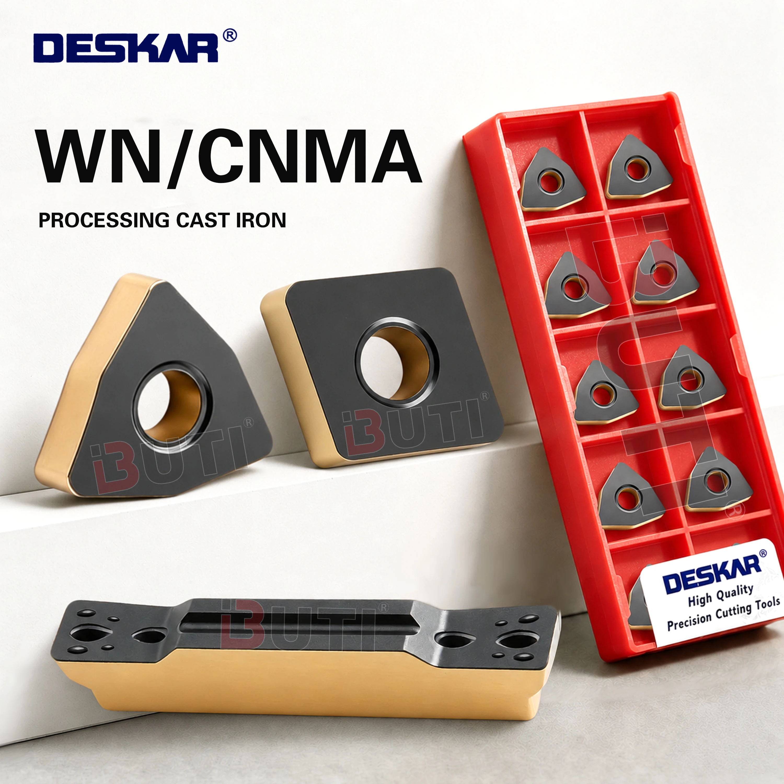 DESKAR CNMA120412 WNMA080408/12 MGMN300-M LF3018S Lames de tournage extérieures bicolores pour tour à commande numérique, traitement du fonte