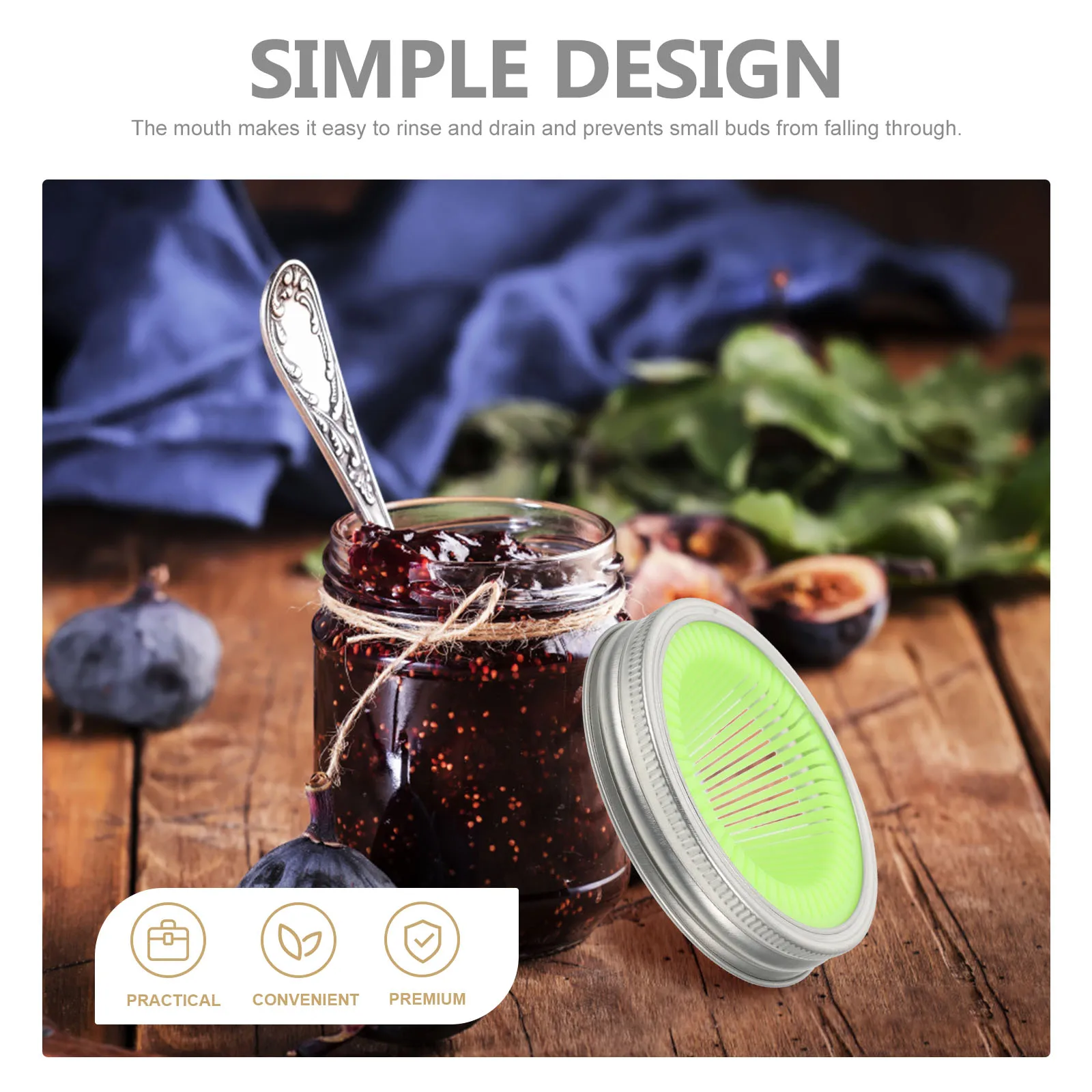 

2Pcs Mason Jar Lids Reusable Sprouting Caps for Wide Mouth Jars Easy Drain Filter Mesh Grow Broccoli Alfalfa Bean Sprouts At