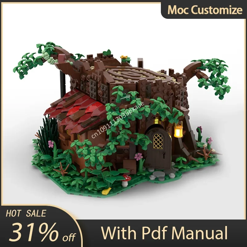 

1220 шт. Moc Fairy Cottage, средневековый модульный замок, вид на улицу, строительные блоки, креативная сборка, кирпичи, игрушка, детский образовательный подарок