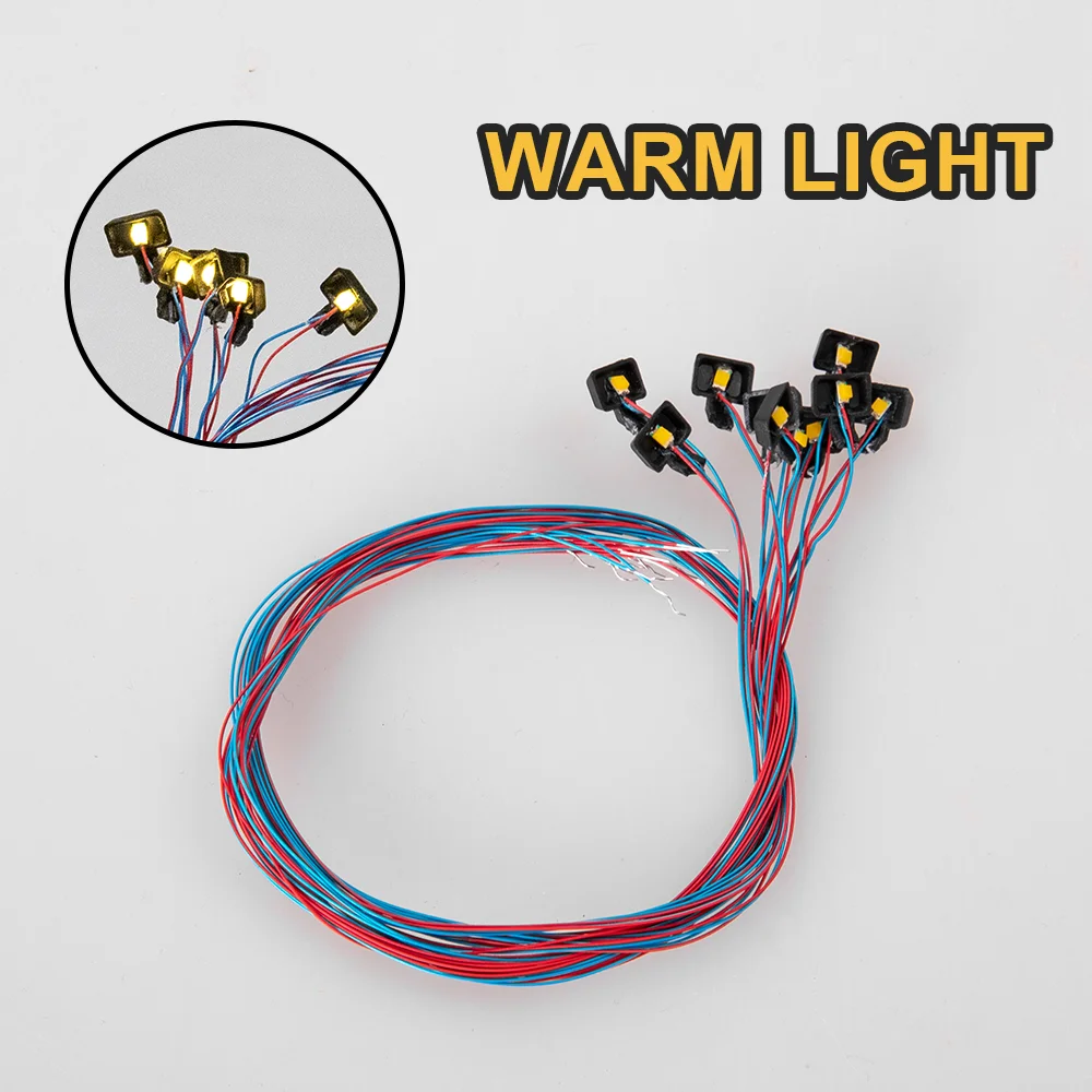 10Pcs Miniatur 3V Lampe Modell Led-leuchten Diy Sand Tisch Eisenbahn/Bus Station Indoor Haus Szene Layout materialien Diorama Kits