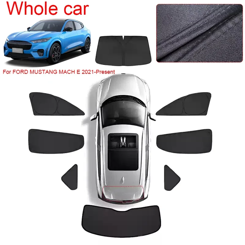 Car Blackout Privacy Window Shade For FORD MUSTANG MACH E 2021-2026Auto Anti-UV Heat Insulation Protect Cover Interior Accessory