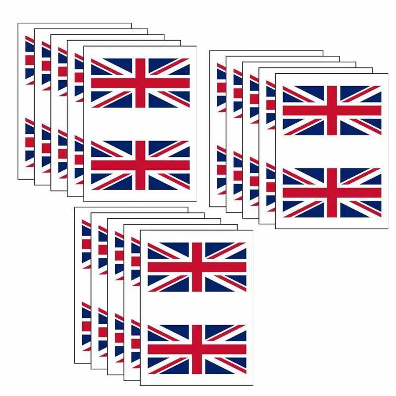 UK Flag Tattoo 20/30 Sheets Temporary Tattoo UK UK Flag Temporary Tattoo Union Jack Flag Sticker Britain Flag Temporary Tattoo