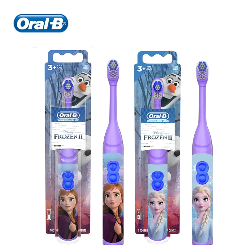 

Oral-B Kids Battery Power Electric Toothbrush 2 Pieces Soft Bristle Featuring Frozen for Children and Toddlers age 3+