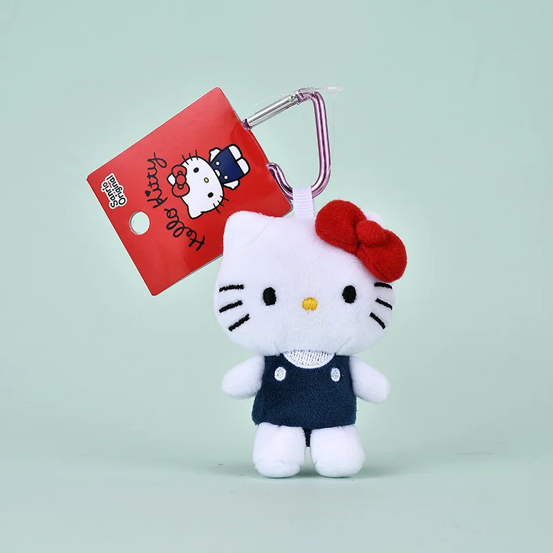 Kawaii Hello Kitty Keychain Cute Cartoon Bag Pendant Plush Doll Charms Car Key Ring Backpack Accessories Women Girl Gifts view 2