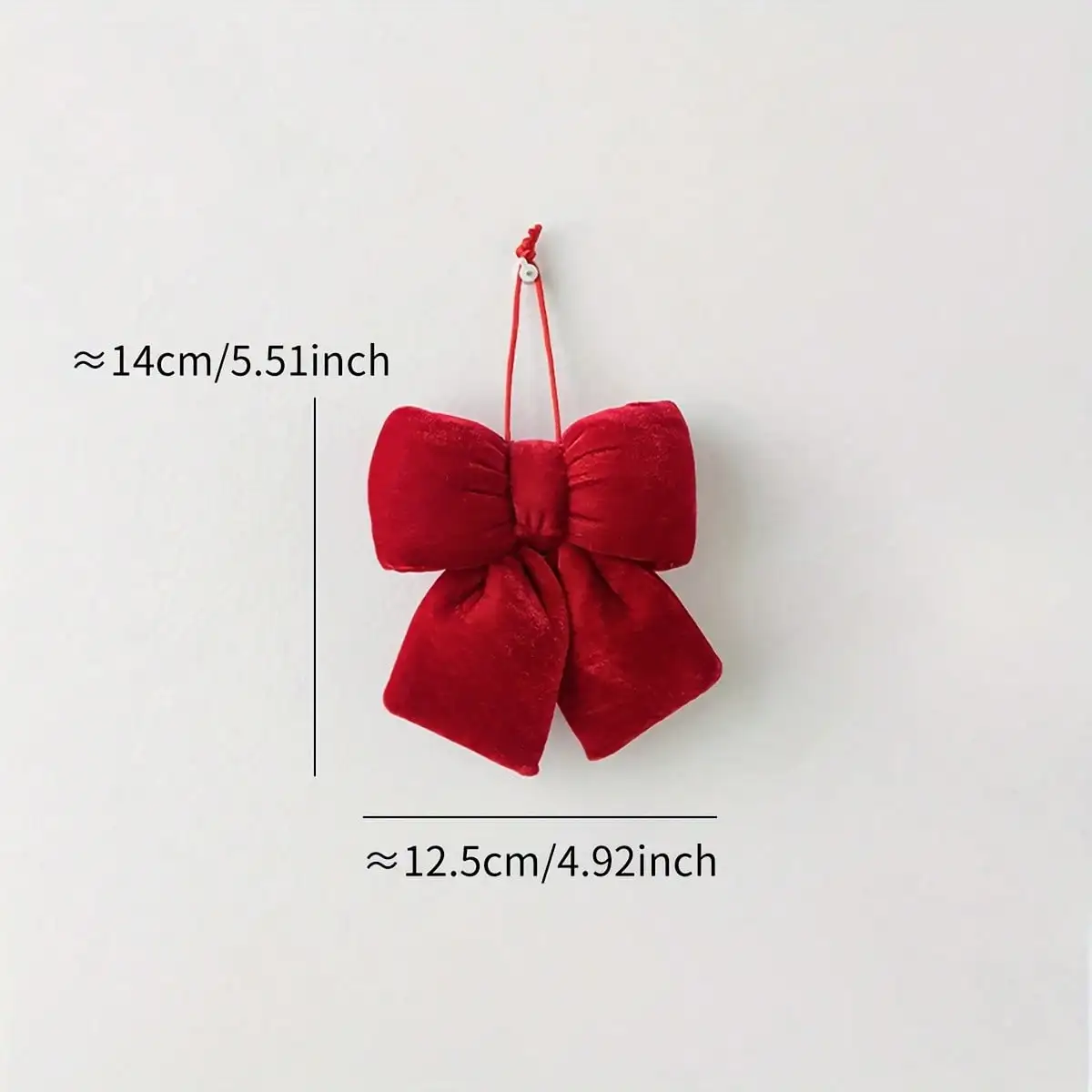 1 Stück Weihnachtsschleife aus Samt, Weihnachtsbaumschmuck, Hochzeitsdekoration, Dekoration für den Urlaub und die Heimatambiente – Detail 10