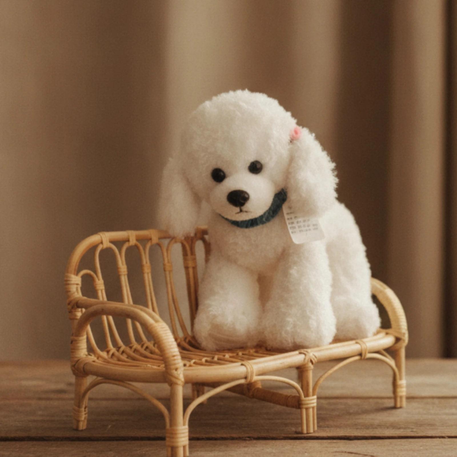 Photography Prop Rustic Rattan Bench Furniture Vintage for Photographers, Baby Portraits, Photo Shoots