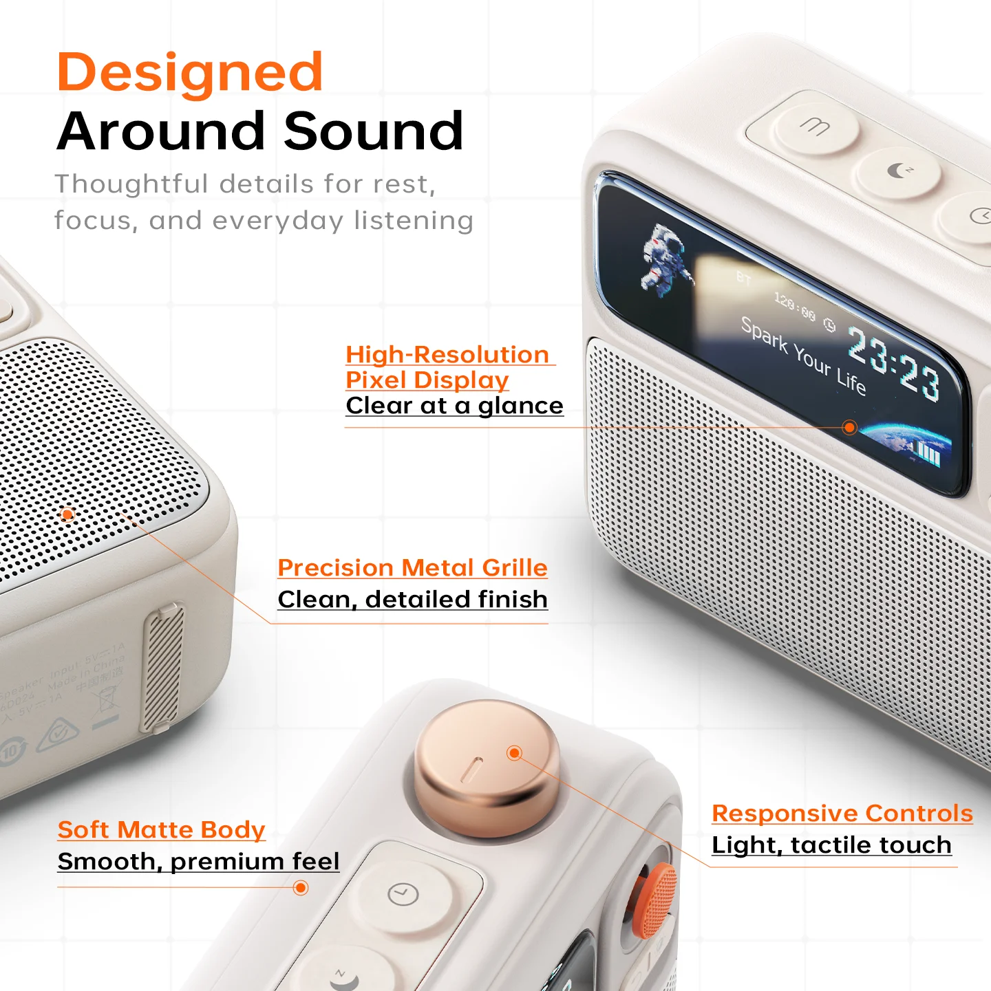 Divoom Flowtoo Smart White Noise Sound Machine with RGB Night Light, APP Control Sleep Aid for Bedroom Relaxation and Gift