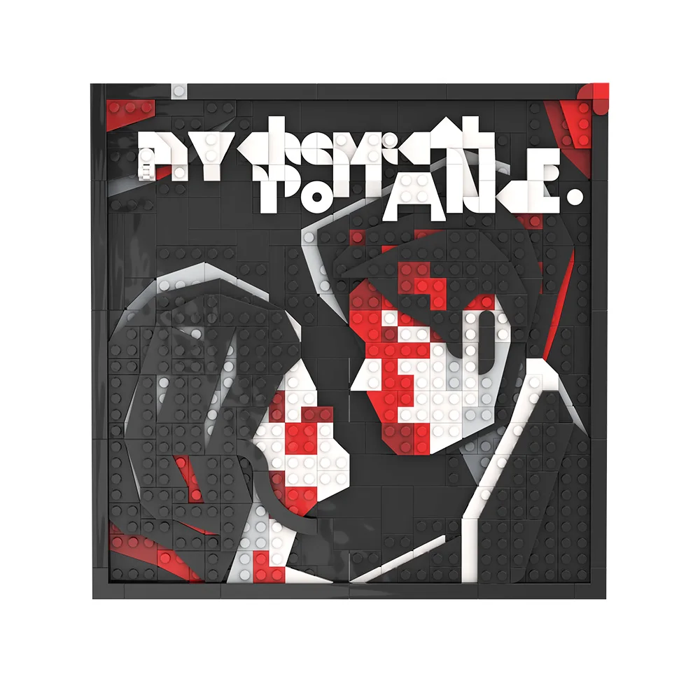 

MOC Three Cheers for Sweet Revenge Альбом Мозаика Строительные блоки Рок-группа Поп Панк Музыка Плакат Открытка Кирпичная игрушка Подарок для взрослых