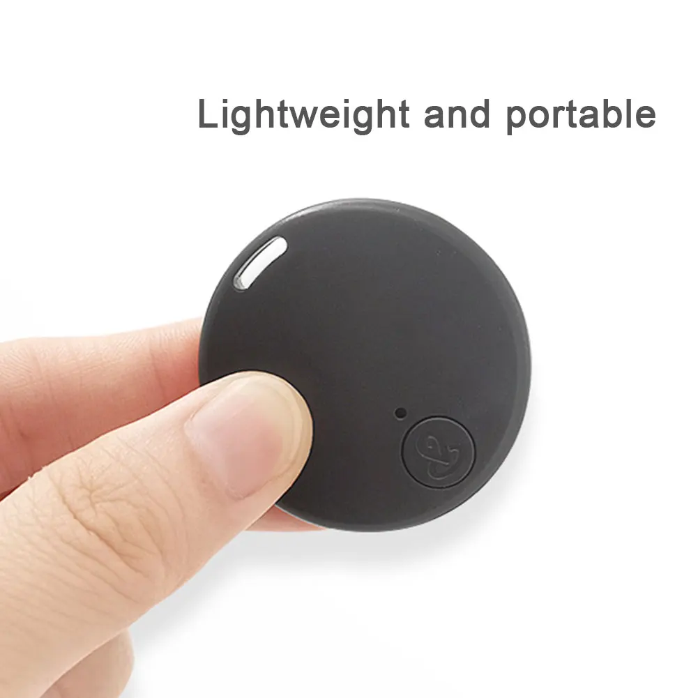 ペット用のユニバーサルロス防止GPSトラッカー,ポータブル,軽量アラームアプリポジショニング,Bluetooth互換,ラウンド