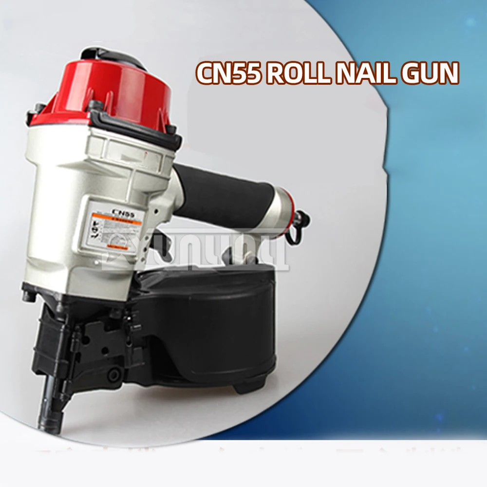 CN55 Pneumatic Nail Gun Staple Nail Gun Crown Size 2.3mm Air Stapler Pneumatic Nail Gun for Home Decorating Wood Framing