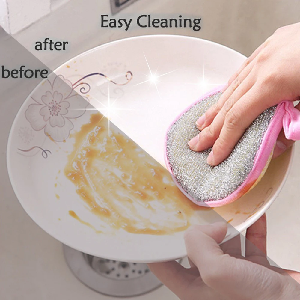 

5/40Pcs Double Side Dishwashing Sponge Pan Pot Dish Wash Sponges Household Cleaning Tools Kitchen Tableware Dish Washing Brush