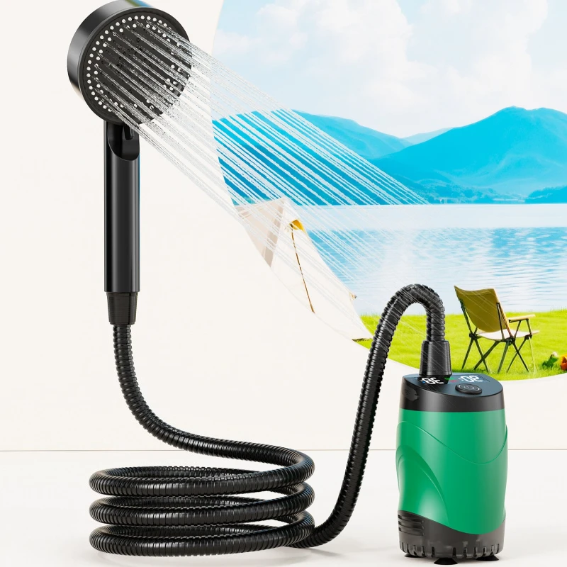 

Outdoor Electric Showerhead Long Battery Life Convenient Movable Stable Portable Shower Simple Operation Bathroom Fixture