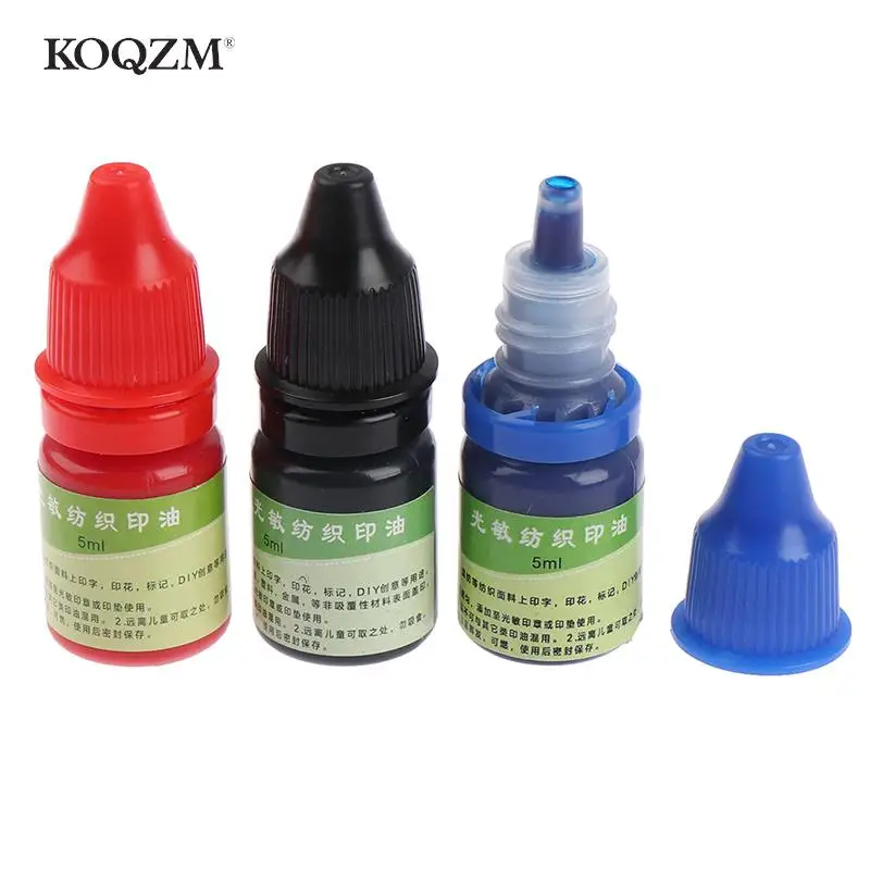 5ml Ink Waterproof Ink Special Ink For Students Children Name Stamp Textile Clothes Printing On Clothing Wash Not Fade