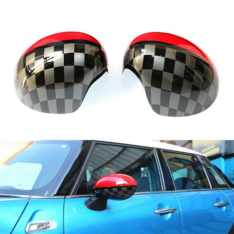 4 Pcs Car Door Side Mirror Cover Caps For Mini Cooper Hardtop F54 F55 F56 F57 F60 Series JCW Style