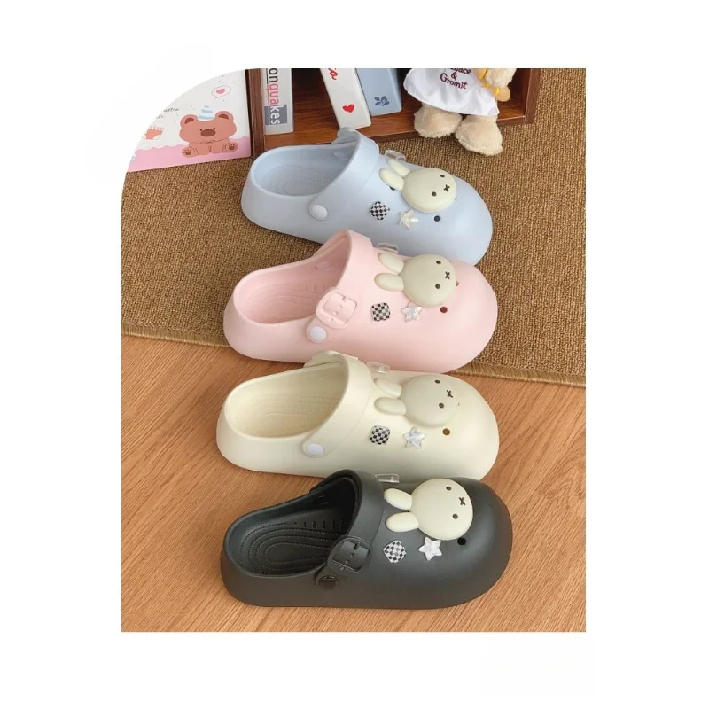 Miffy Rabbit Thick soled Arch Support Cave Shoes Women's Fashion Leisure Summer Cartoon Anti slip Beach Cool Slippers