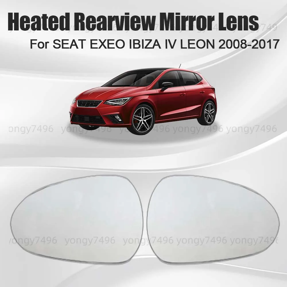 

Car Wide Angle Heated Rearview Mirror Lens For SEAT EXEO IBIZA IV LEON 2008-2017 Mirrored Glass Cars Accessories Replace