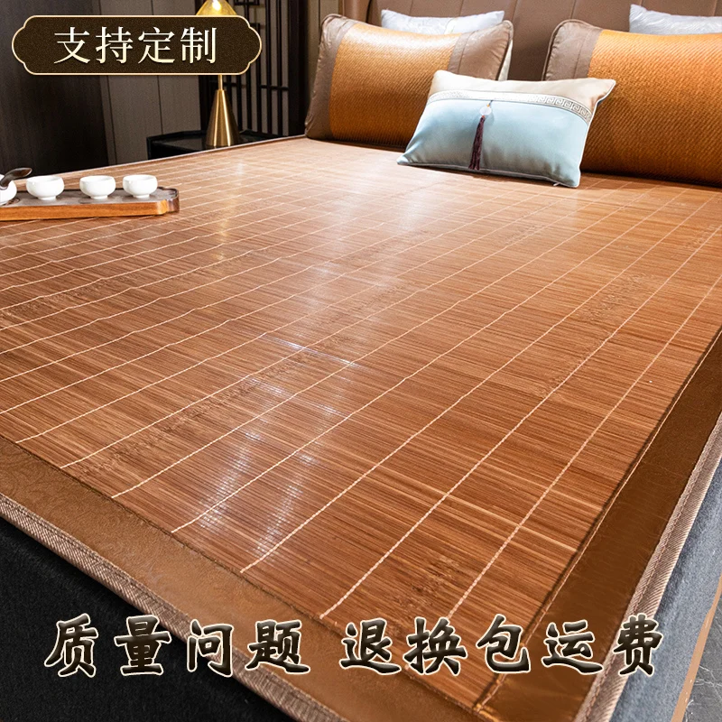 

Summer Bamboo Mat 1.1 Meters Double-sided 1.5 Straw1.3m 1.4 Mat Straight 1.7 Size Custom-made 2m