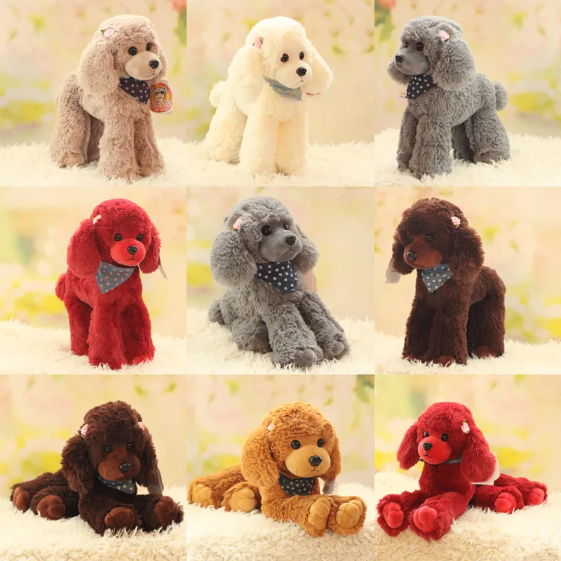 cute plush toy lovely animal teddy dog flower Poodle puppy soft stuffed doll girl birthday Christmas gift 1pc