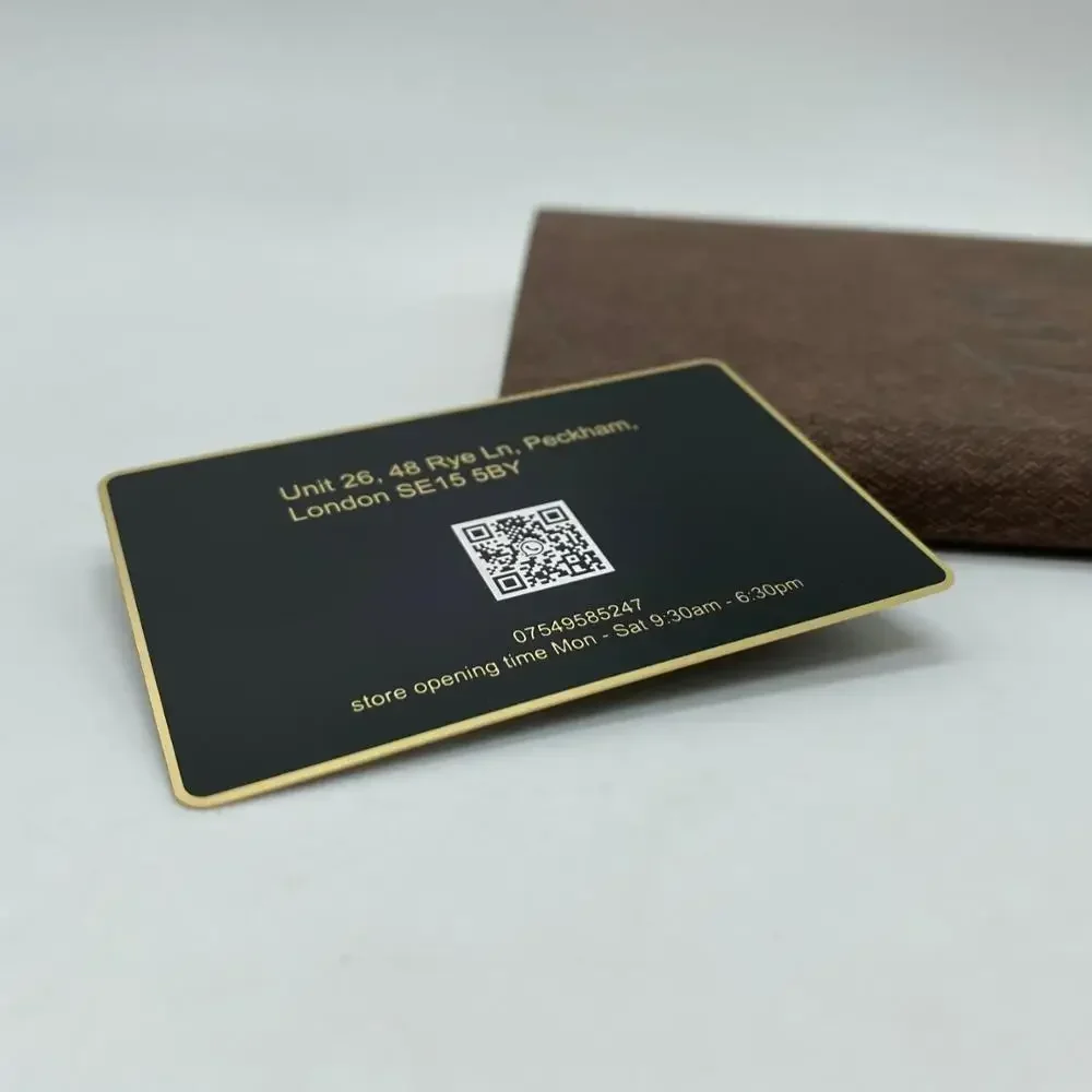 

DU Stainless Steel Gold and Black Metal Cards
