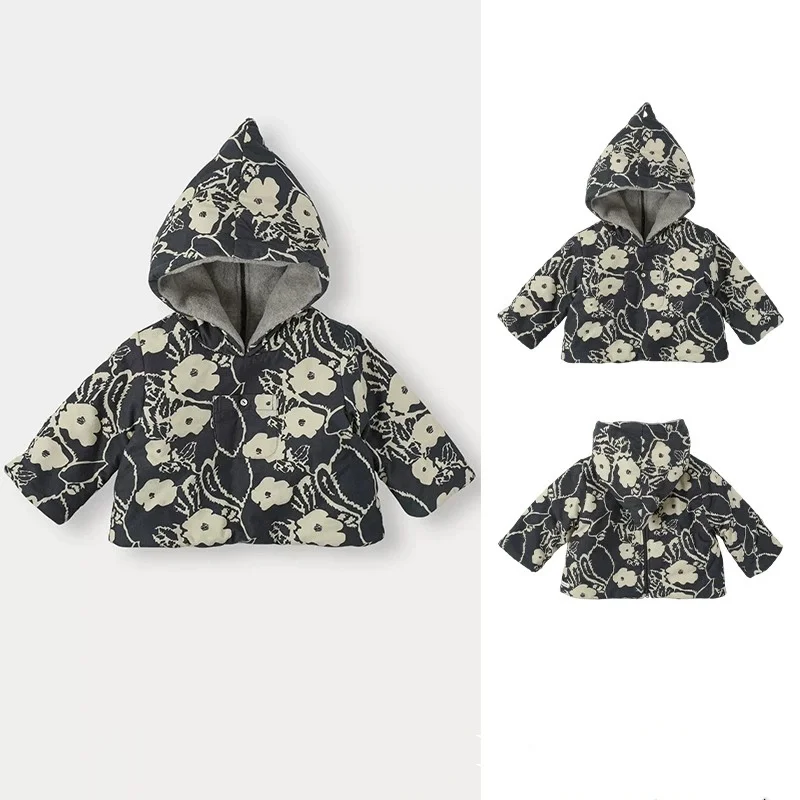 الأطفال شتاء جديد القطن الصوف محبوك سترة البيت نمط سترة طويلة الأكمام البلوز سترة النمط الأوروبي والأمريكي #1