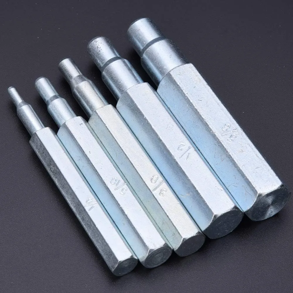 5Pcs Alloy Steel Swage Punch Set 1/4 5/16 3/8 1/2 5/8 Inch HVAC Compact Swaging Punch Tool Compact Swage Tool