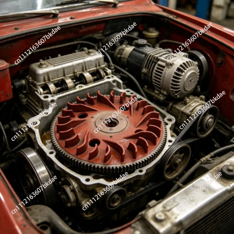 1piece Diesel Engine Flywheel with Gear Ring, Replacement Spare Part for 186FA 188F 192F KM186FA KD186FA Engine