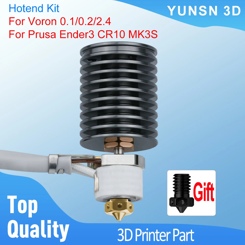 For Voron 0.1/0.2/2.4 Hot End E3D V6 Hotend V6 Bimetal Throat Ceramic Heating Core Print Head for Prusa 3D Printer Parts