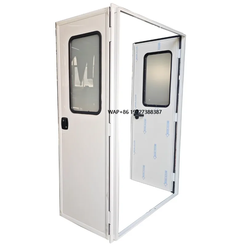 Factory Supply Right Angle RV Double Door Aluminum Profile Double Opening Entrance Door for Truck Trailer Motorhome