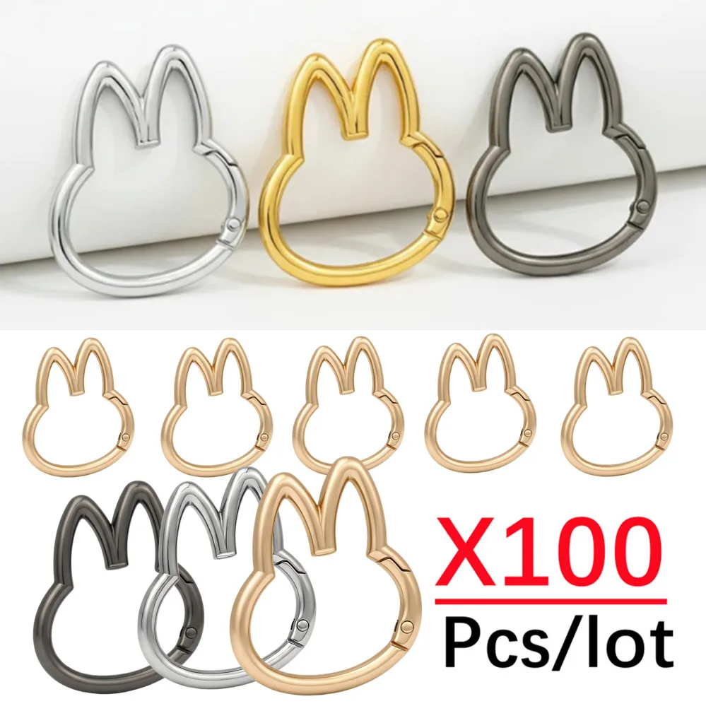100pcs-lot-gold-plated-spring-clip-alloy-open-ring-keychain-diy-accessories-round-long-ear-rabbit-spring-circle-faion-jewelry
