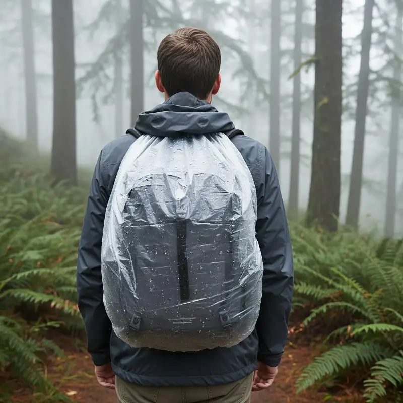 Disposable Lightweight Backpack Rain Covers 10 Pcs Elastic Waterproof Protectors for Camping Hiking Travel Outdoor Trips